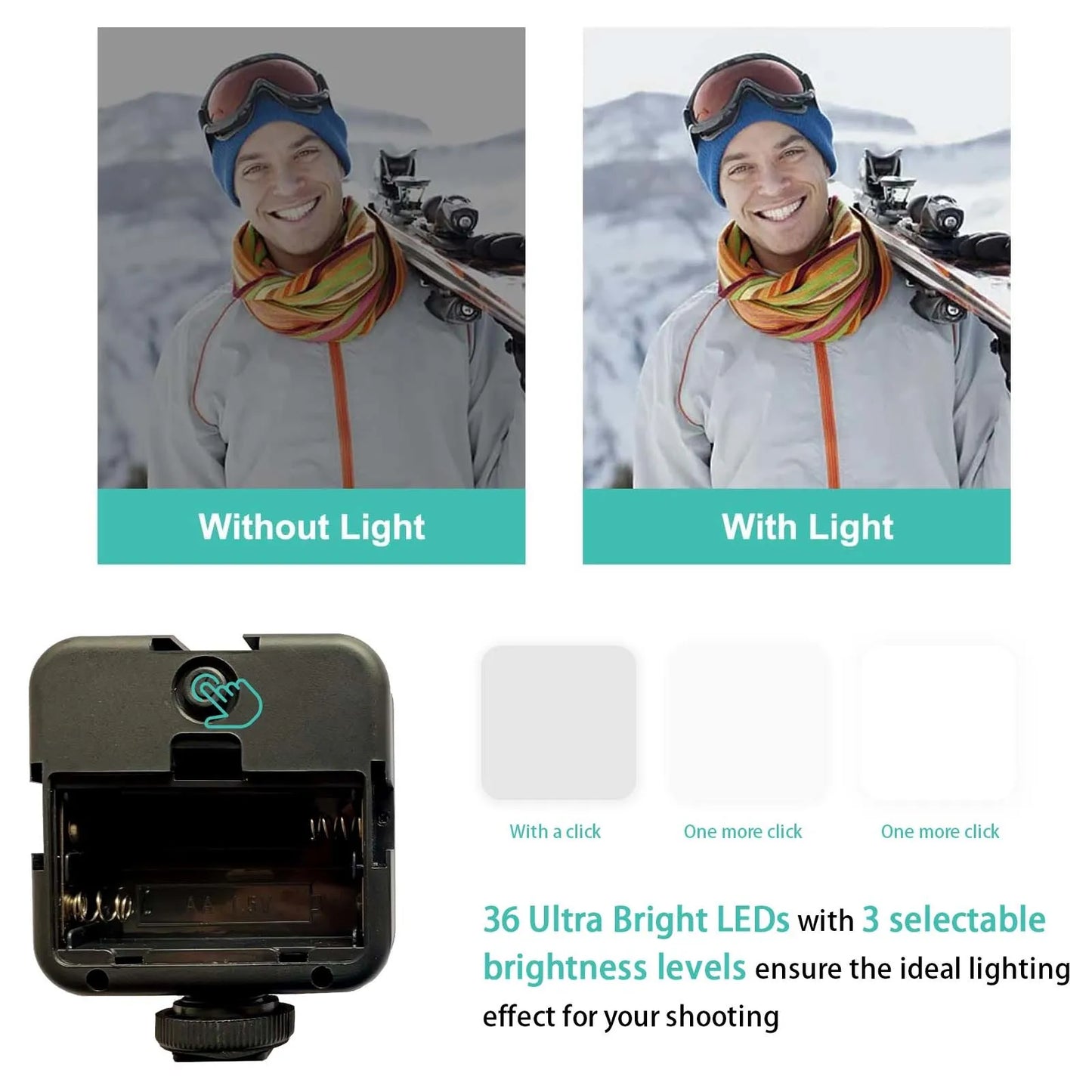 All-in-1 Content Creator Kit - Attached Light and Microphone
